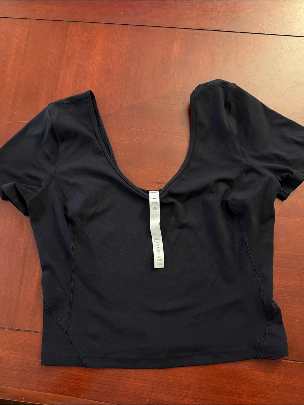 lululemon athletica Black Scoop-Neck Crop Top